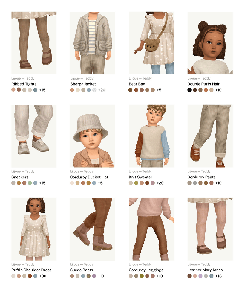 Галерея мода Коллекция одежды Teddy Set #1